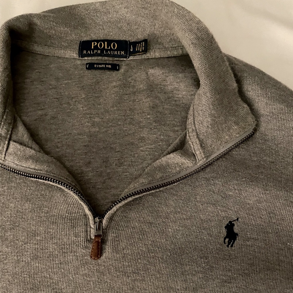 Vintage Polo Ralph Lauren quarter zip grey large